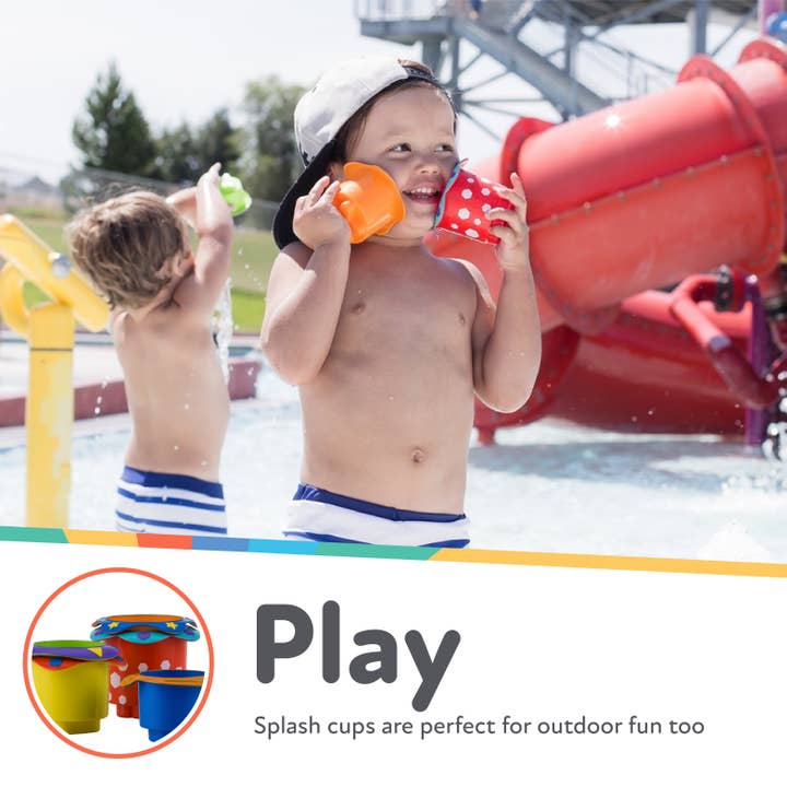 Nuby - Wholesale Stacking Rings Game - Baby - Nuby 5pc Splish Splash Bath Time Stacking Cups1