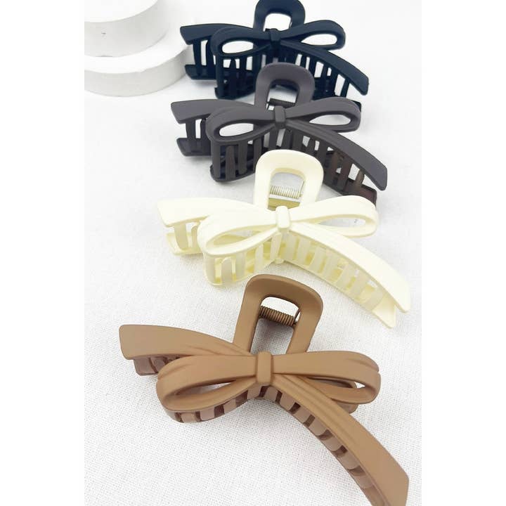 MIX COLOR Knotted Bow Hair Clip Claw for wholesale on Faire