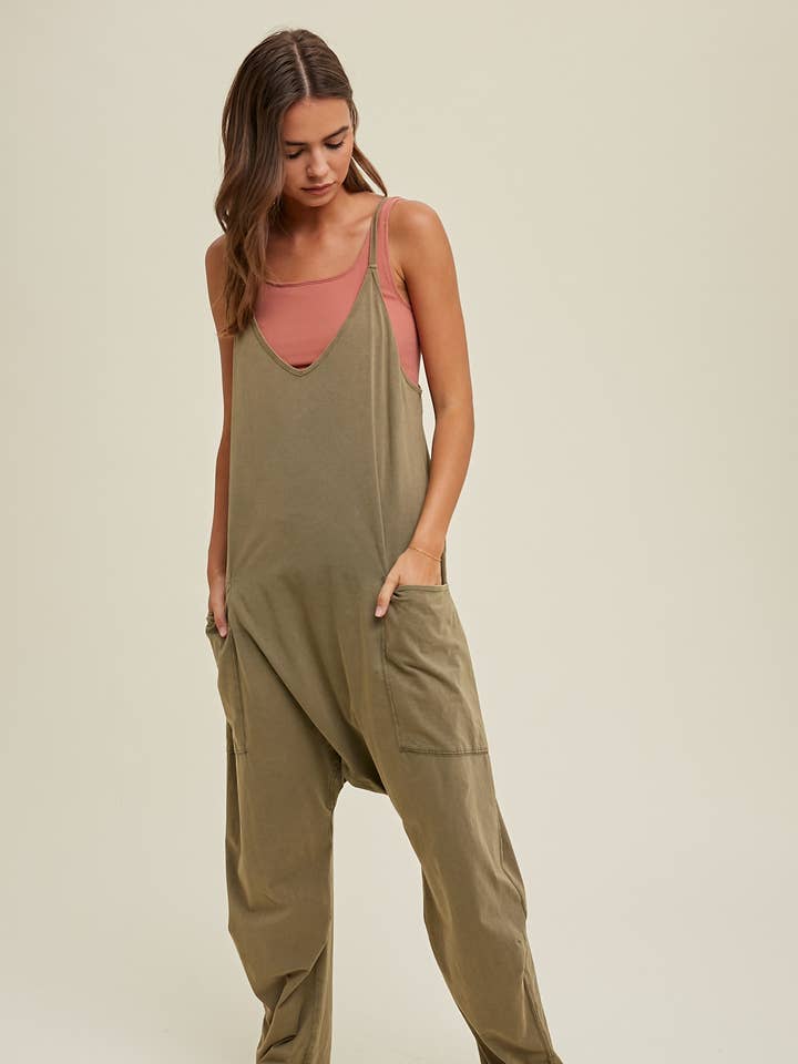 Wishlist Apparel – Macacão - Mulher por atacado – MACACÃO DE MALHA DE GRANDES DIMENSÕES LAVADO PARA VESTUÁRIO/WL24-85000