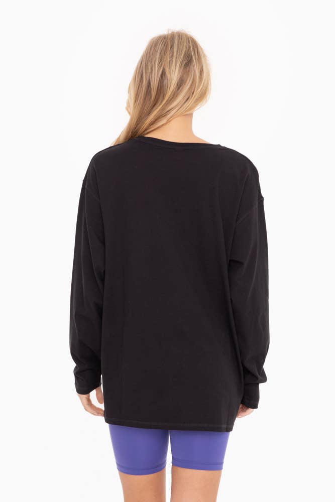 Mono B - Wholesale Tunic - Women's - Organic Cotton Long Sleeve Boyfriend Tee2
