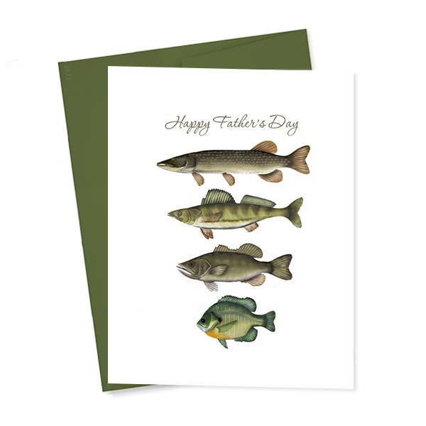 Dia do Pai, Cartão de Felicitações de Dia do Pai com Tema de Pesca por atacado de Blue Stationery