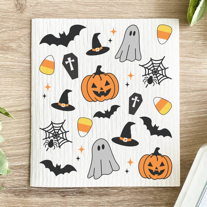 Halloween Icons - Swedish Dishcloth for wholesale by Lissi Designs