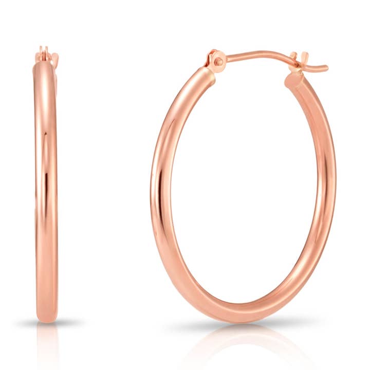 Aros de Tubo 2mm Ouro Rosa 14K e 10K por atacado de NY Gold & Silver Trading Inc.