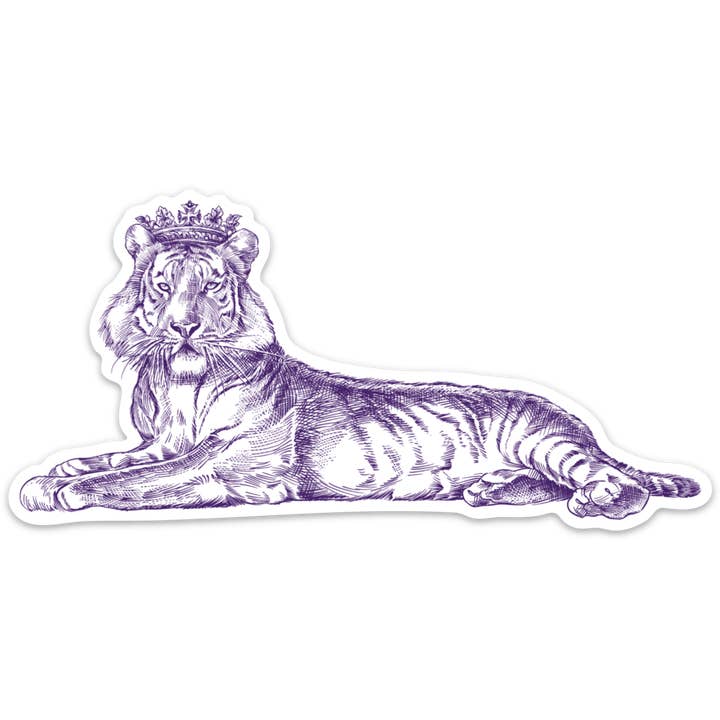 Royal Tiger (Purple) Decal for wholesale by Alexa Pulitzer