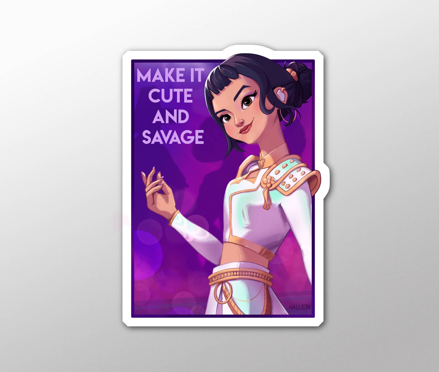 Karen Hallion Illustration – Großhandel Aufkleber – Mach es süß und wild - Individueller gestanzter Aufkleber0