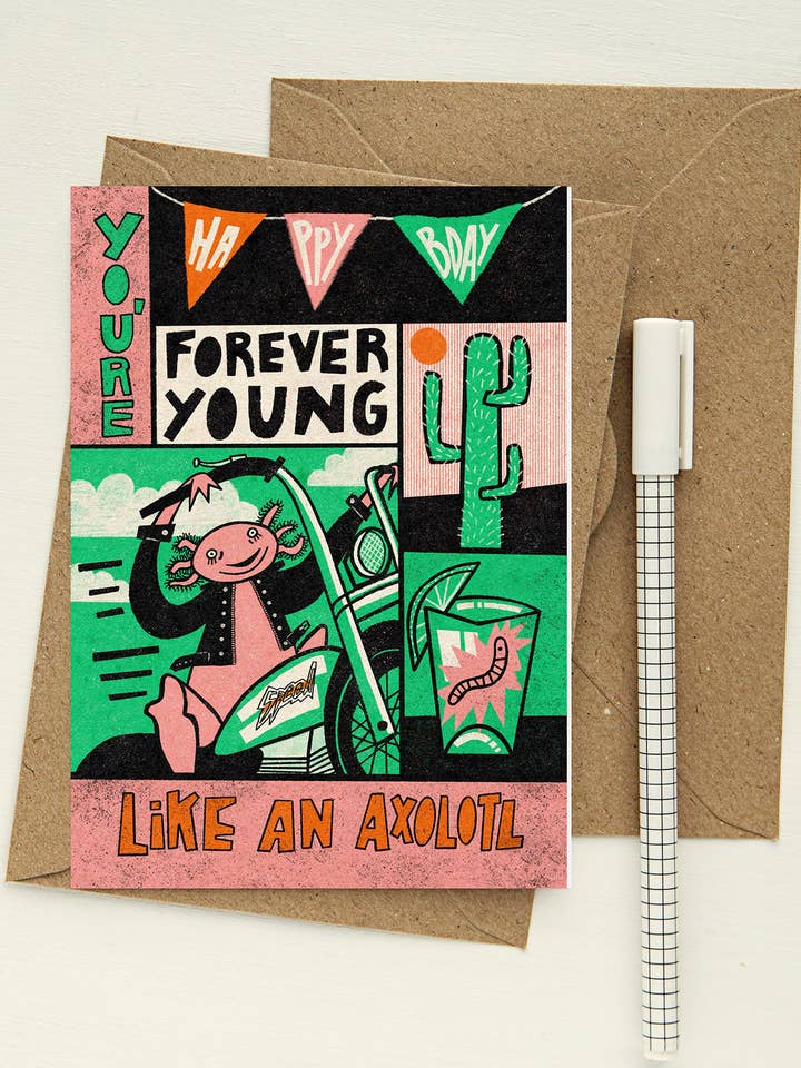 Forever Young - greeting card for wholesale by Niki Usagi