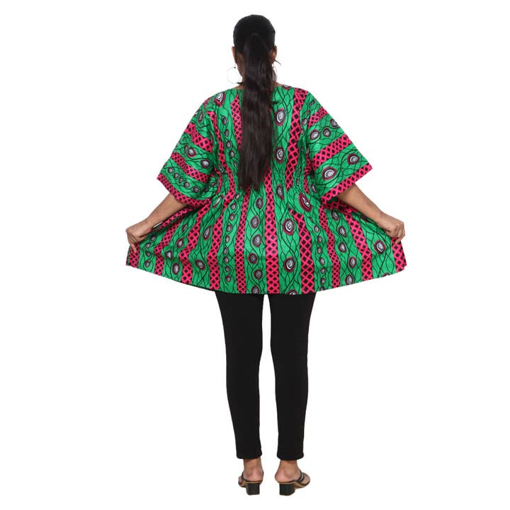African Stars - Wholesale Kaftan - Women's - Women's Half Kaftan With Elastic Waist -- FI-P1444