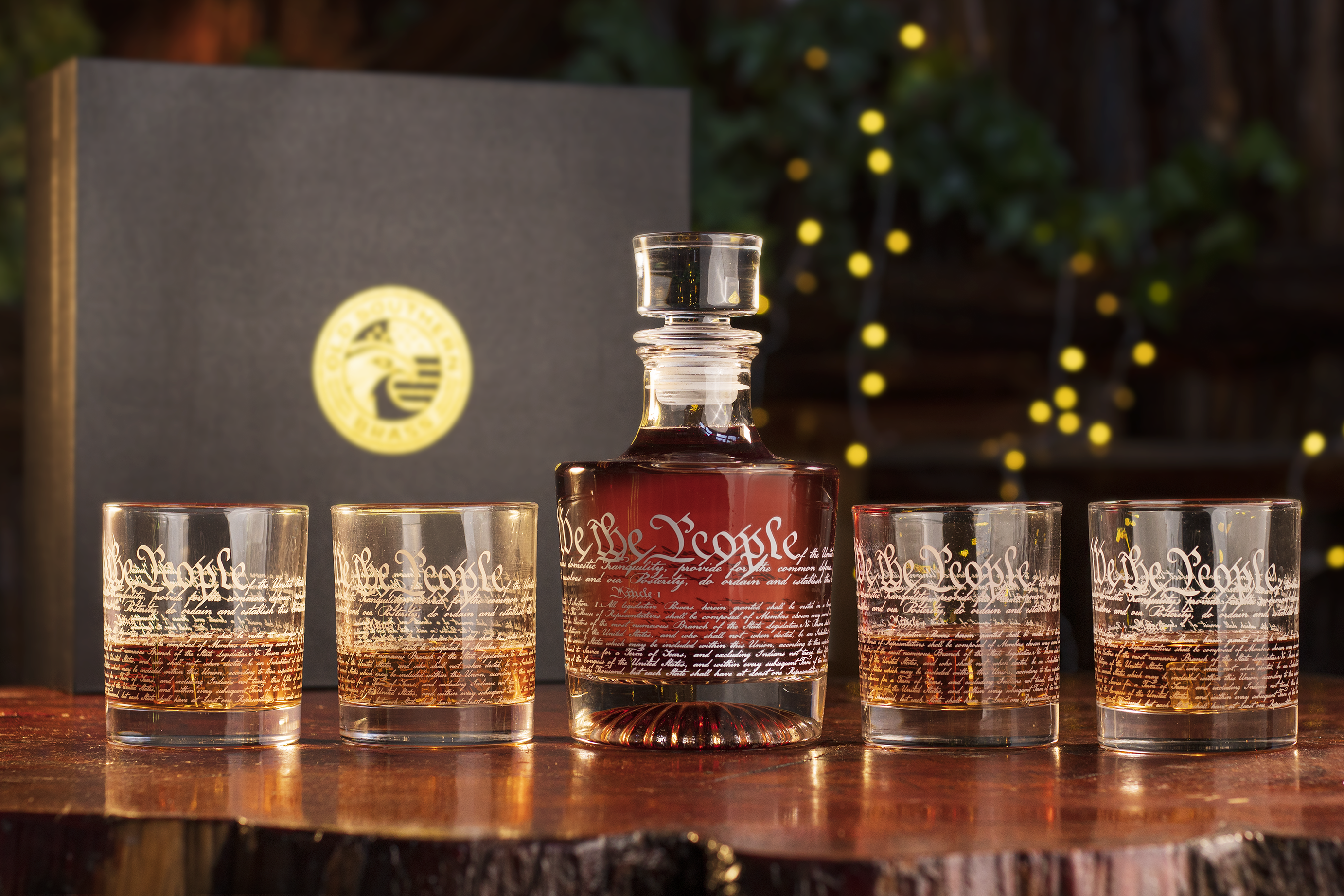 Old Southern Brass - Wholesale Decanter - Constitution of the United States Decanter Whiskey Glass Set6