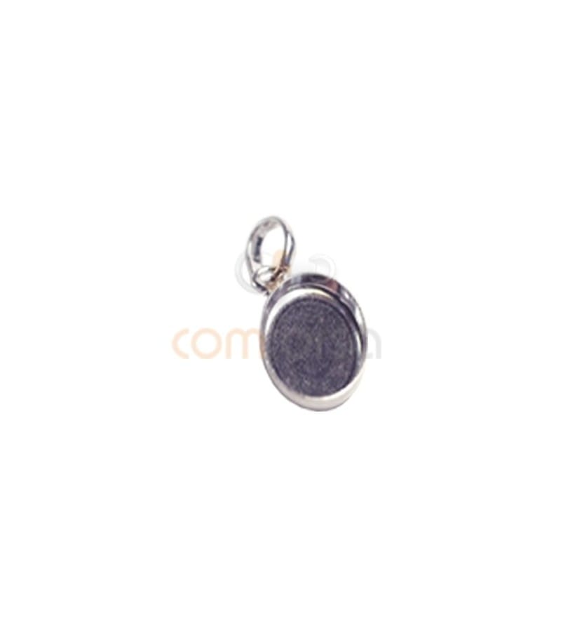 COM FORSA SL - Wholesale Individual Charm/Pendant - Sterling Silver 925 Bezel Cup Pendant 12 X 16 Mm1