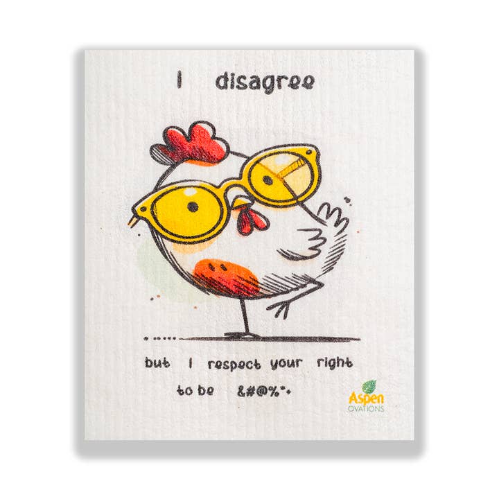 Pano de prato sueco de frango engraçado ecológico por atacado de AspenOvations