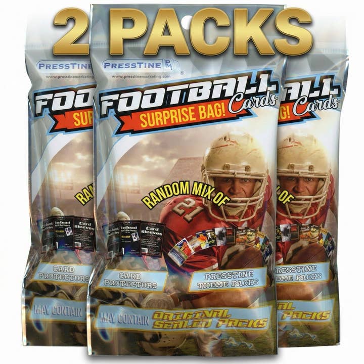 Sæt med 2 Presstine fodbold bytte-kort overraskelsespose for engroshandel hos Auction Clearance