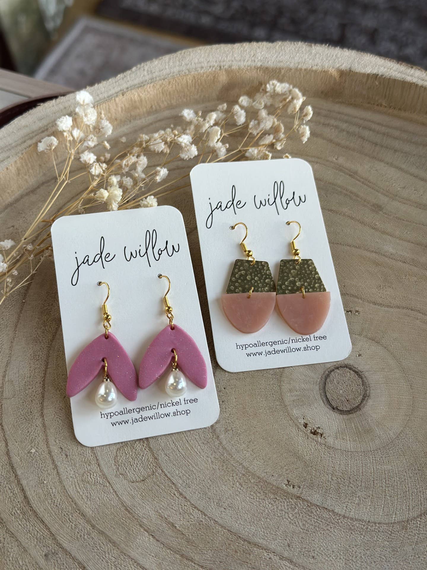 jade willow - Wholesale Dangle Earrings - Dangle Clay Earrings | pink variety pack | assorted styles2