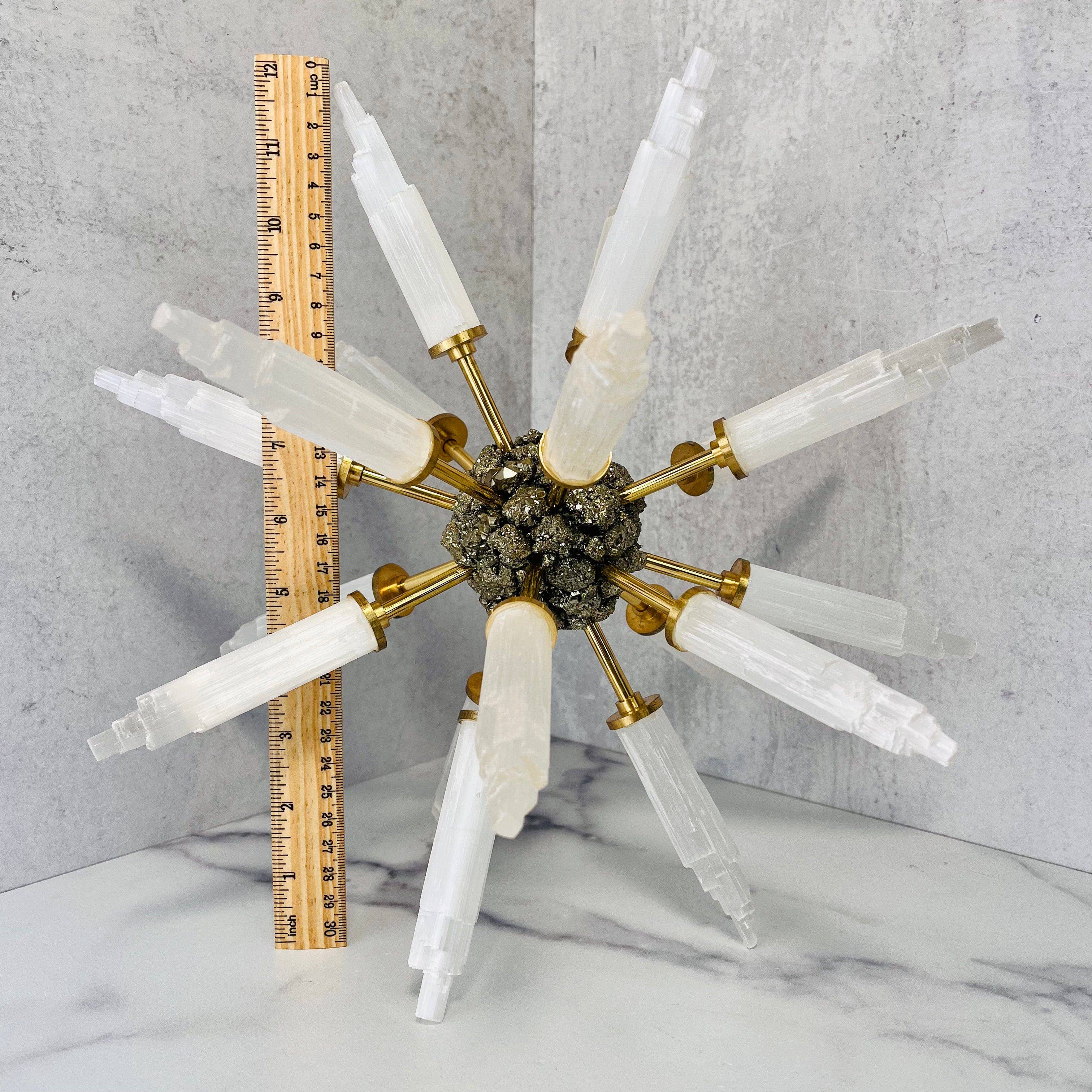 Rock Paradise - Wholesale Spiritual Stone/Crystal - Crystal Selenite and Pyrite Spike Globe8