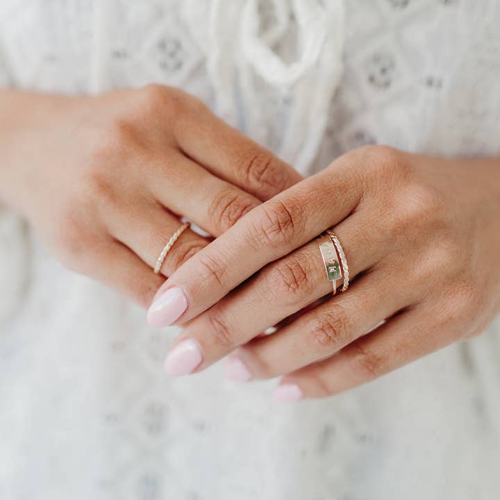 Barberry & Lace Handmade Jewelry - Wholesale Band/Stacked Ring - Mama Bar Ring | 14k Gold Fill & Sterling Silver