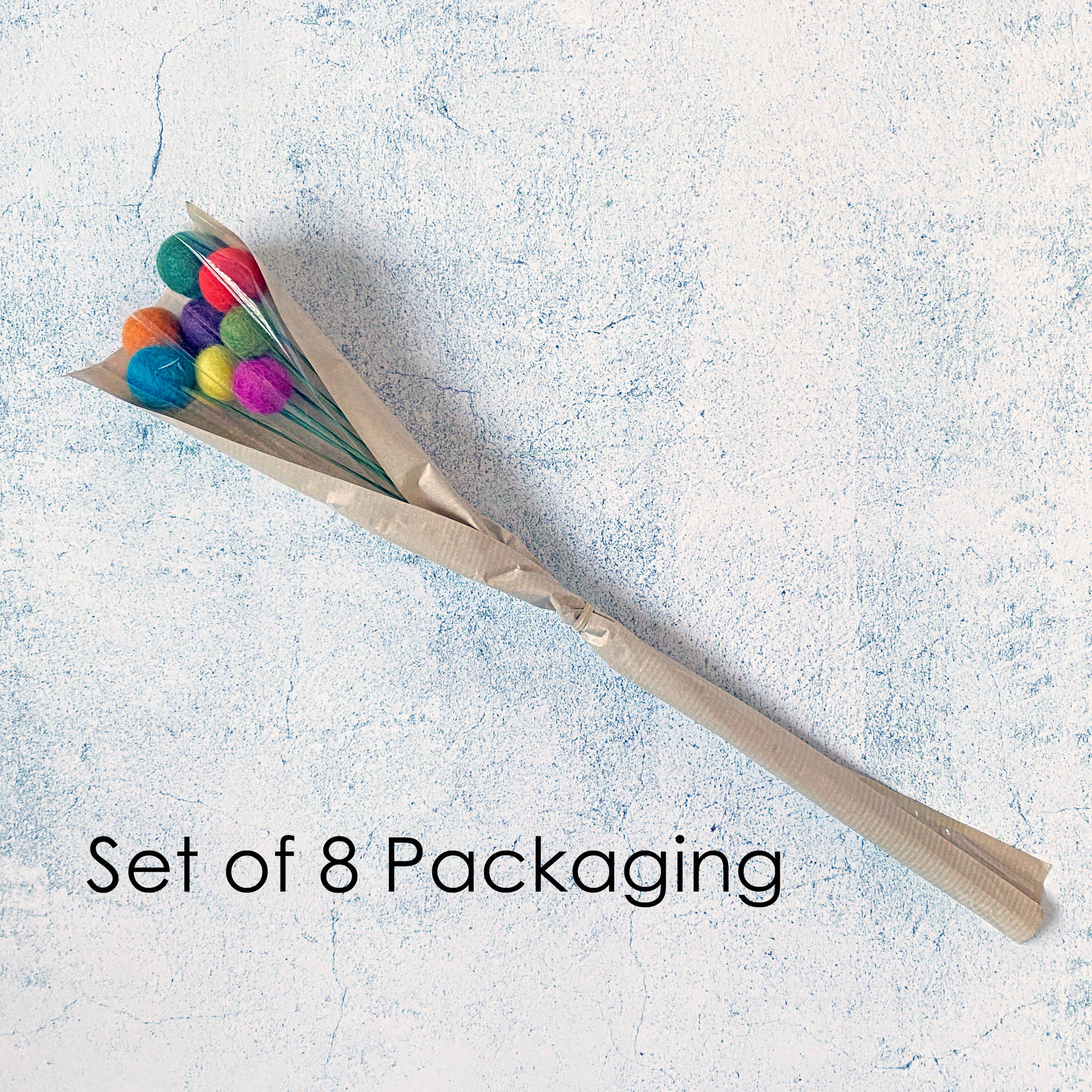 Oakwind Hollow – Engroshandel Kunstige blomster – Sæt med 8 filtuldblomsterkuglebuket Confetti Floral7