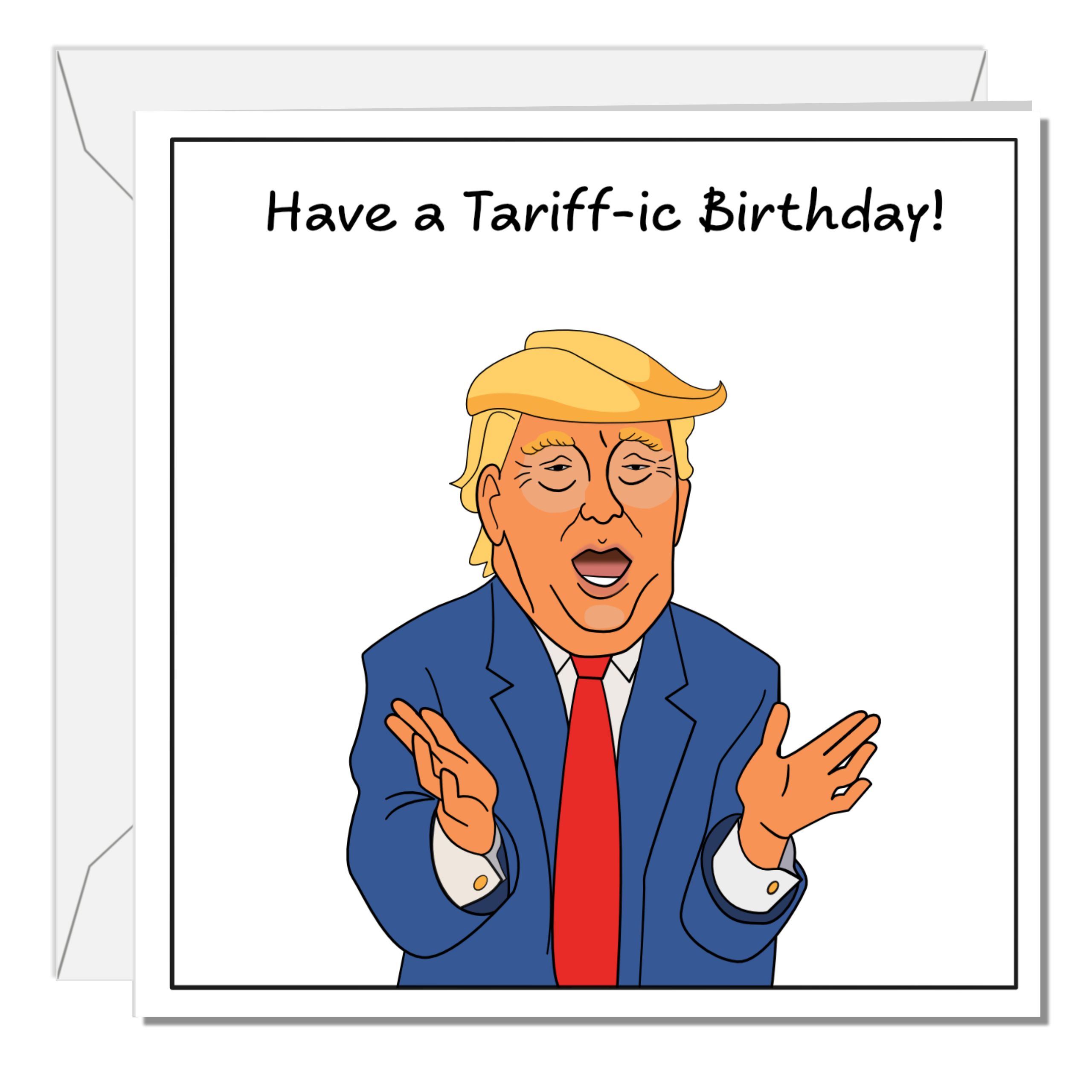 Swizzoo Cards – wholesale Birthday card – Funny Donald Trump Birthday Card Tariffs Make America Great Again Cheeky Humor0
