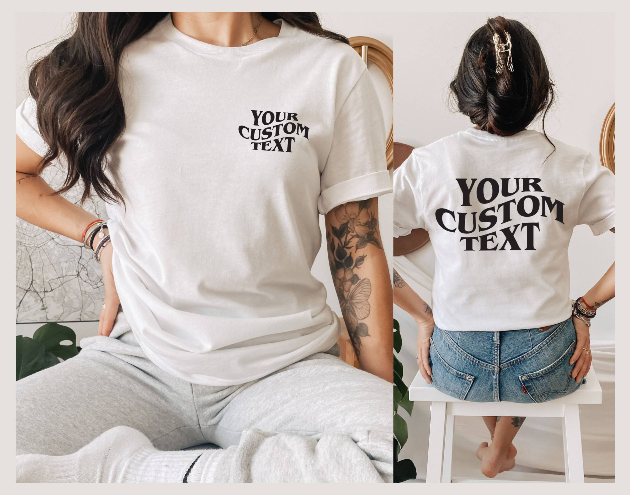 Typically Vulgar - Wholesale Screen Printed T-Shirt - Unisex - Custom RETRO TEXT Tee // Bella Canvas, Two-Sided Print18