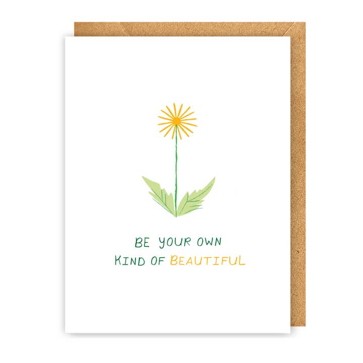 BE YOUR OWN KIND OF BEAUTIFUL CARD for wholesale by Second Story Cards