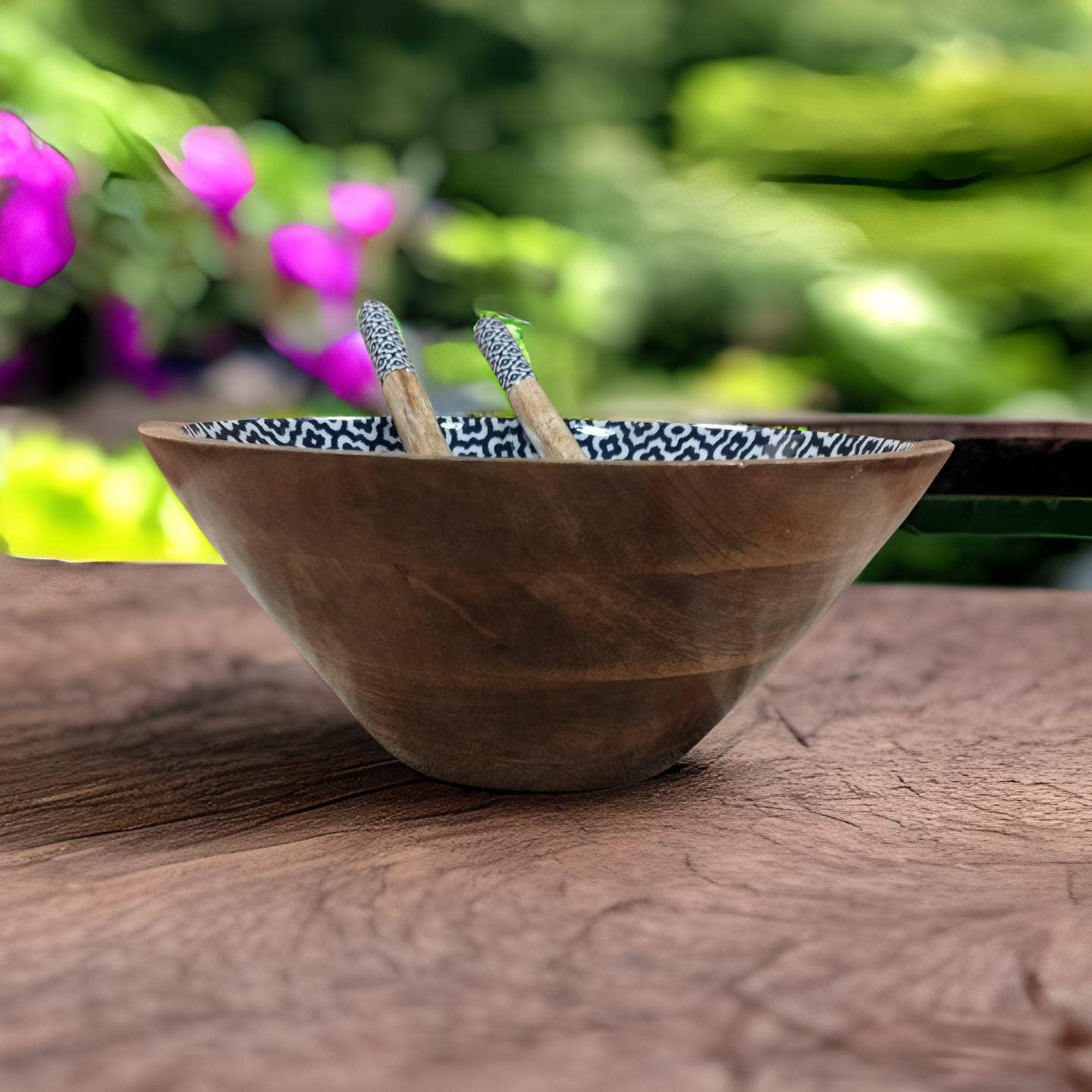 Hartsmede - Wholesale Serve Bowl - Medium Serving Bowl Set With Spoons Stunning Wood Salad Bowl9