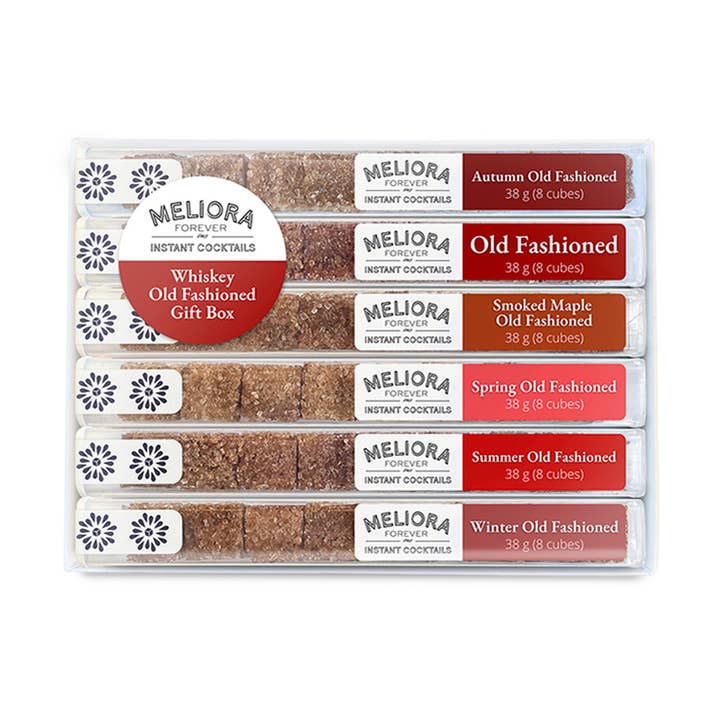 Meliora Forever Instant Cocktails - Wholesale Cocktail Mix/Syrup - Whiskey Old Fashioneds Gift Box Instant Cocktail Cubes