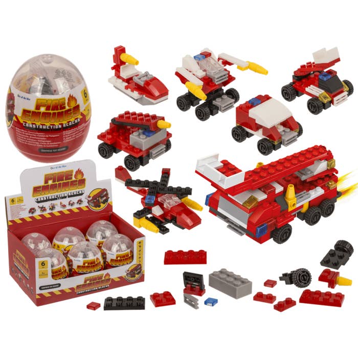 Blocs de construction, camions de pompiers, 9 cm, pour la vente par Out of the blue KG