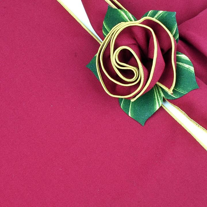 Maroon with Gold Trim Napkin for wholesale by Carole Shiber Designs