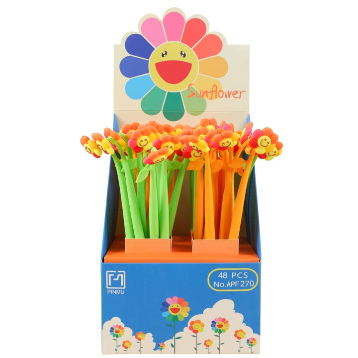 BCmini - Wholesale Pen - 22702 Happy Flower Wiggle Gel Pen-4814