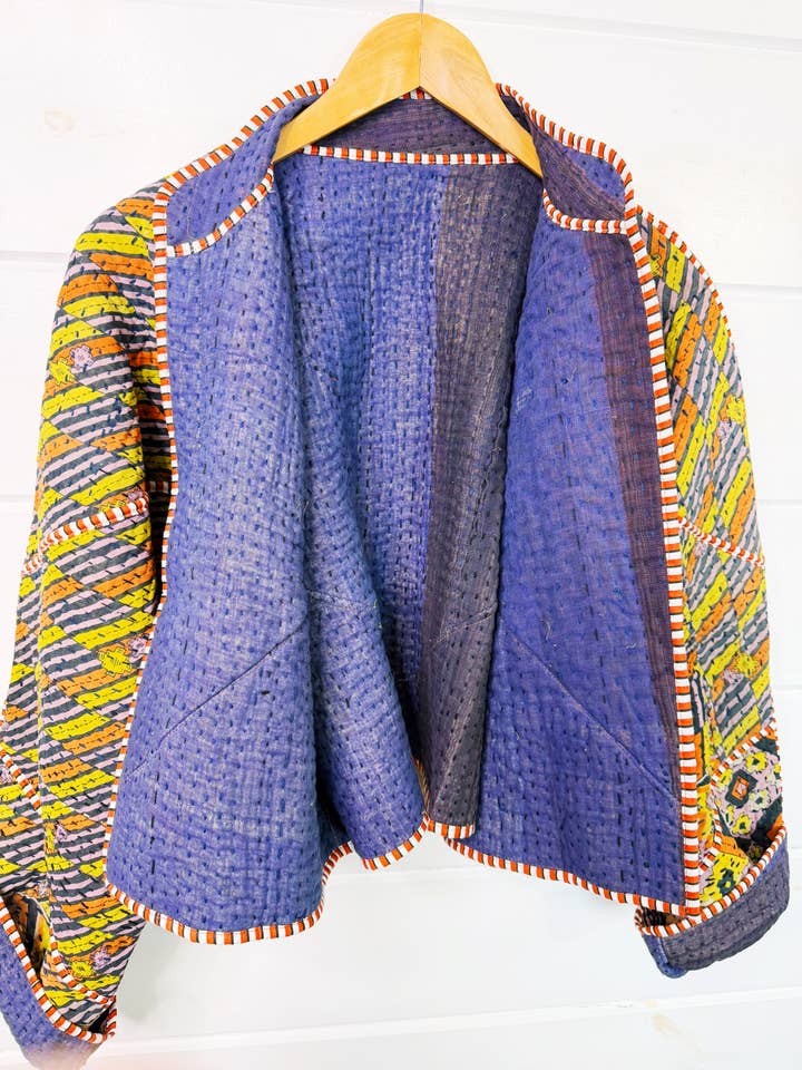 Folklore Couture - Wholesale Jacket - Women's - Kantha Quilted Jacket – Patchwork One-of-a-Kind Coat 5