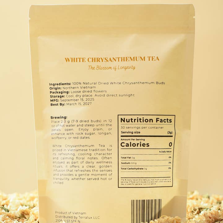 Terralux LLC – wholesale Loose tea – White Chrysanthemum Herbal Tea3
