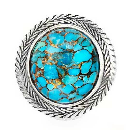 Türkis Buddha Silber Herrenring für den Großhandel von Orus bijoux men