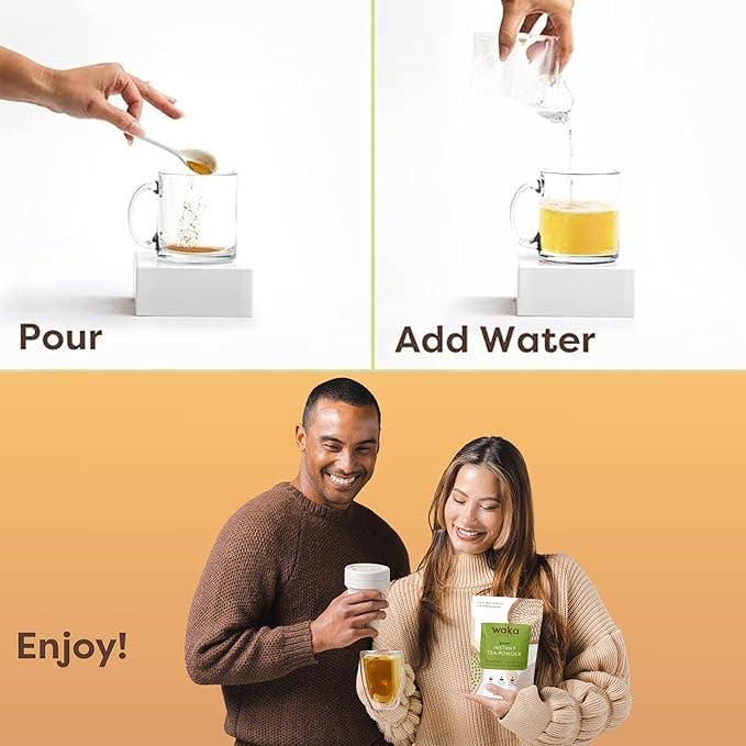 Waka Coffee & Tea - Wholesale Iced Tea - Classic Green Unsweetened Instant Tea Powder 4.5 oz Bag
4