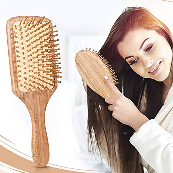 Bamboo Hair Brush SET for wholesale by ECO WHITES LONDON