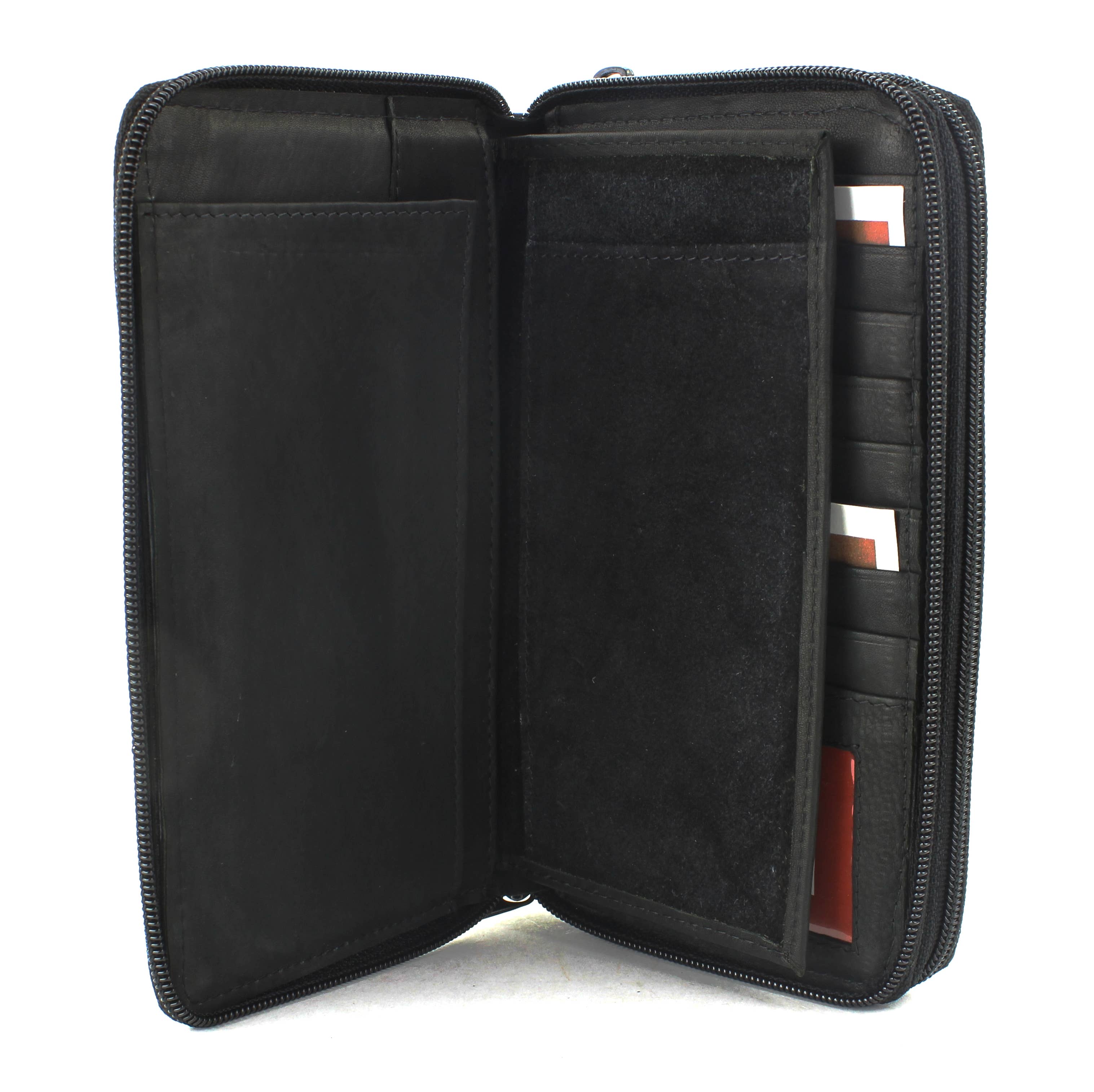 Leather Impressions Inc - Wholesale Wallet - Women's - Double Zipper Women's Clutch 155852