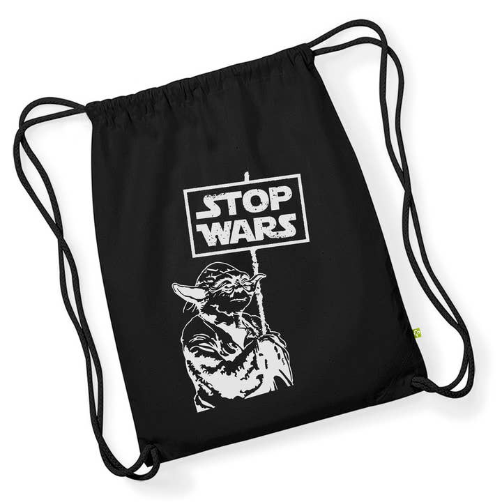 Stop Wars Gymsac para venta al por mayor de Meeplings | Handmade in Berlin