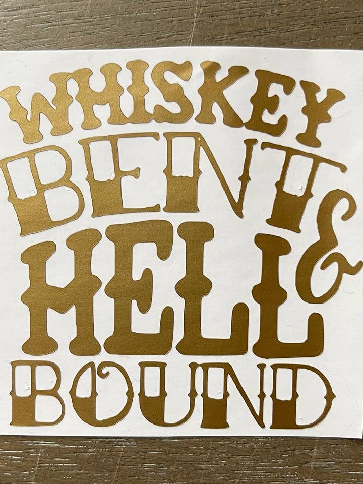 Whisky Bent & Hell Bundet Mærkat for engroshandel hos The Crazy Craft Girl LLC