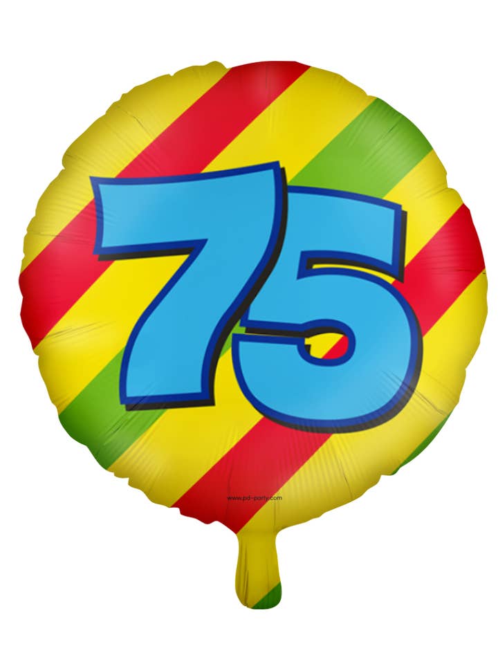 Glada folieballonger - 75 år för wholesale av PD Party