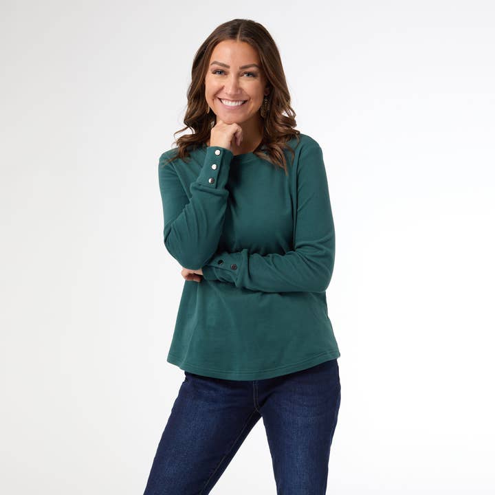 COCO + CARMEN - Wholesale Shirt - Women's - Alexis Super Soft Top with Snap Cuff2