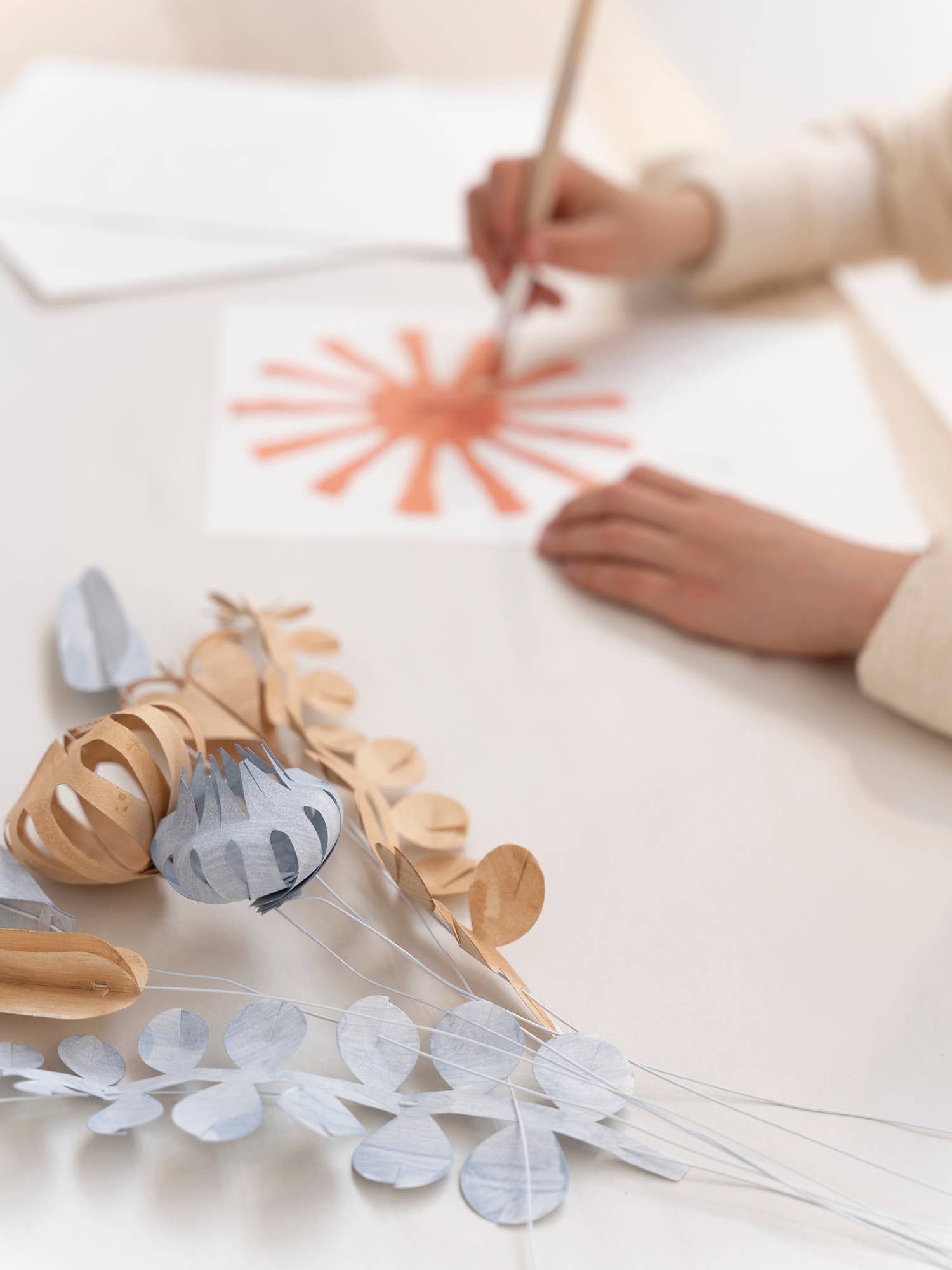 Jurianne Matter - Wholesale Artificial Flowers - FIELD paper flowers large - WHITE5