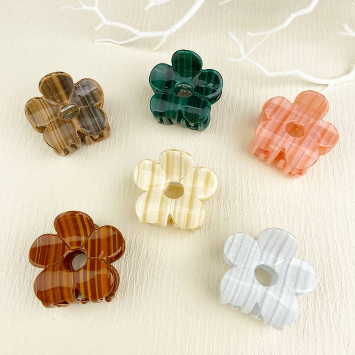 mildstyles - Wholesale Hair Clip - Women's - Wood grain flower hair claw clip8