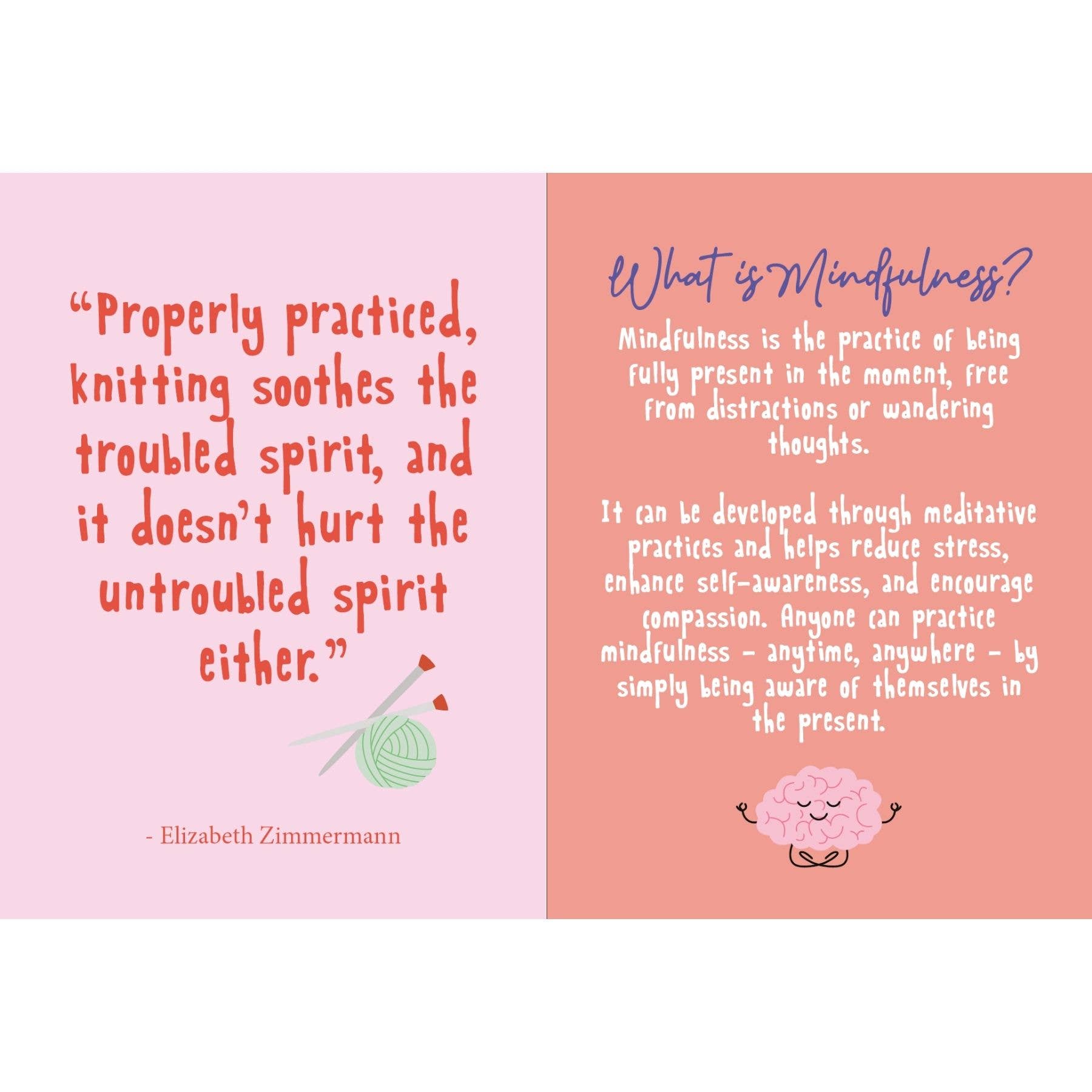 Boxer Gifts – wholesale Crafts, hobbies and DIY – Mindful Knits Gift Book: Mindfulness & Knitting Patterns4