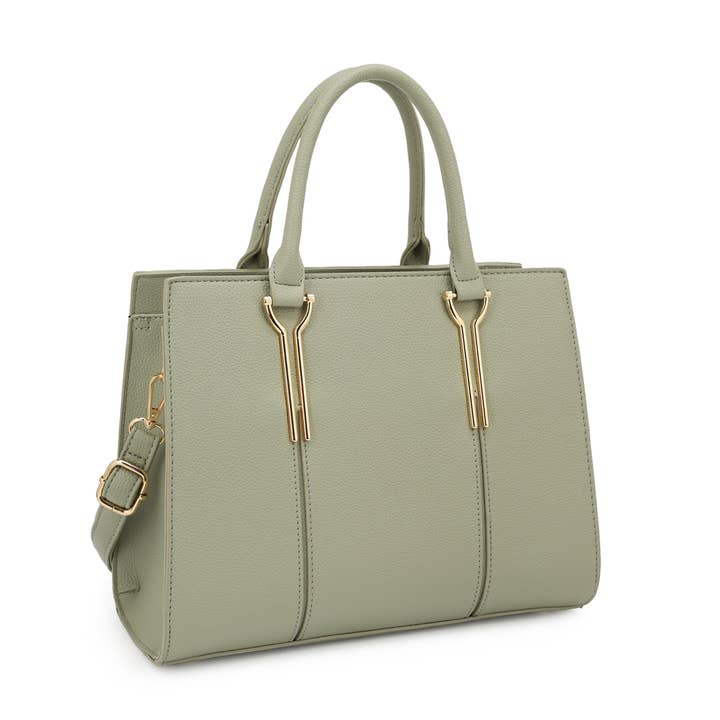 KAYLA+AVA - Wholesale Satchel - Women's - Jocelyn Structured Satchel with Gold Hardware