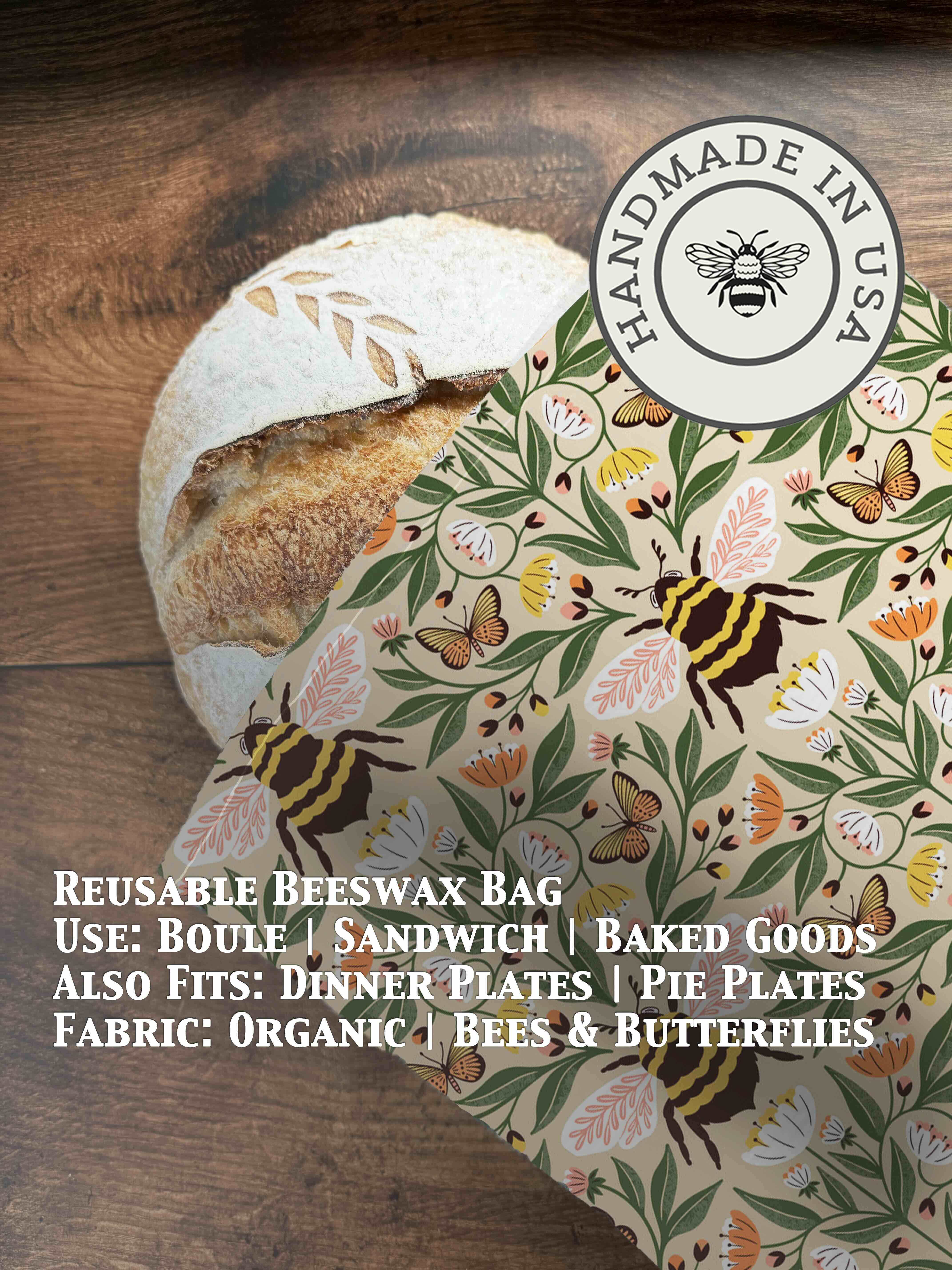 Five Oaks Farm – Großhandel Verpackung/Beutel zur Aufbewahrung von Lebensmitteln – Brotbeutel | Bienenwachsbeschichtet20