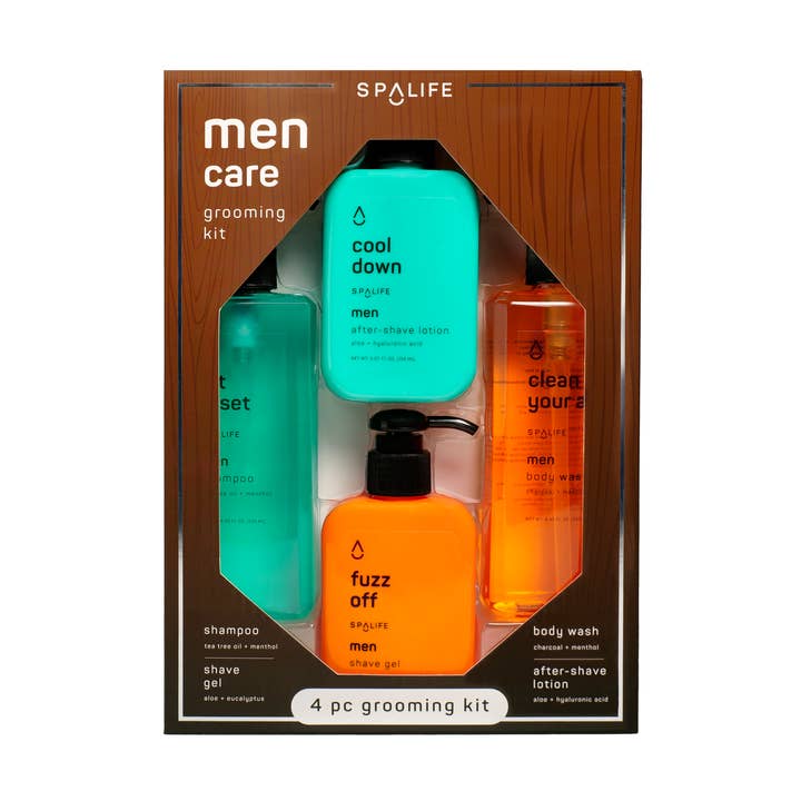 My Spa Life - Wholesale Bath & Body Set - Men's - Men's Hair & Body Care Grooming Kit,  Men's Skincare - 4 Pc 0
