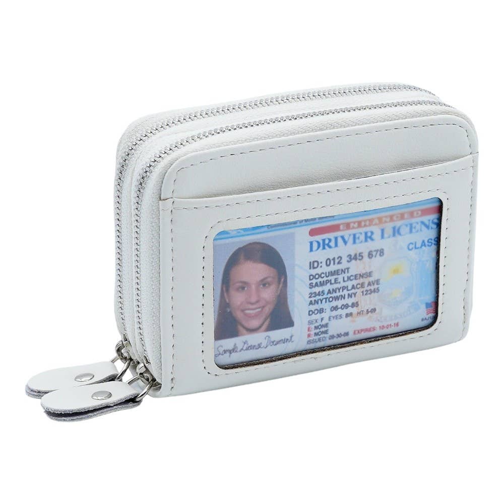 American Leather Goods - Wholesale Wallet - Women's - Leather Credit Card Holder with Zipper, Wallet for Women10