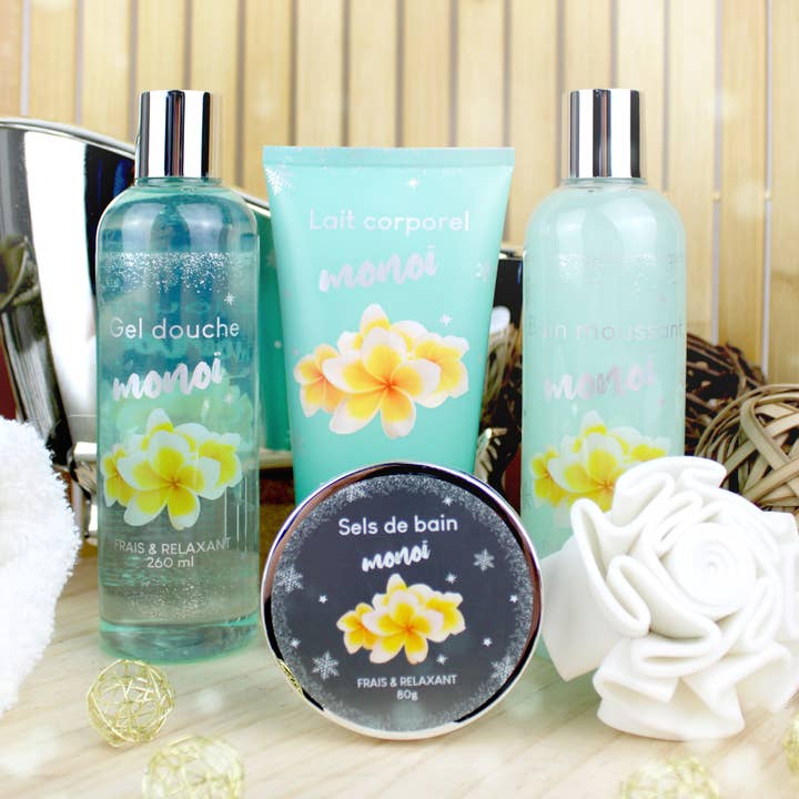 FRENCH TENDANCE - Wholesale Bath & Body Set - Gift Set - Silver Bath - Monoi - FRENCH TENDANCE