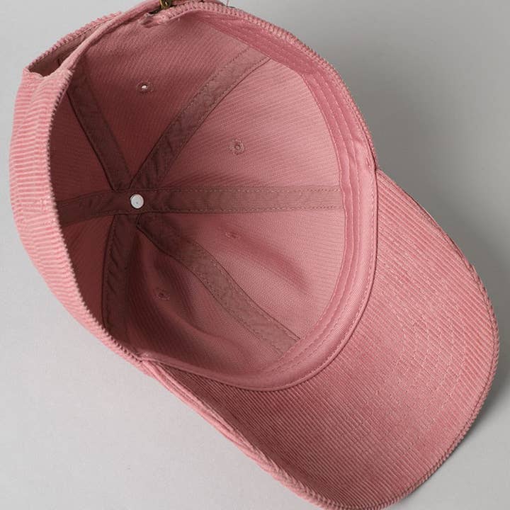 Fashion City - Wholesale Baseball Cap - Women's - Corduroy Adjustable Cotton Baseball Cap Dad Hat14