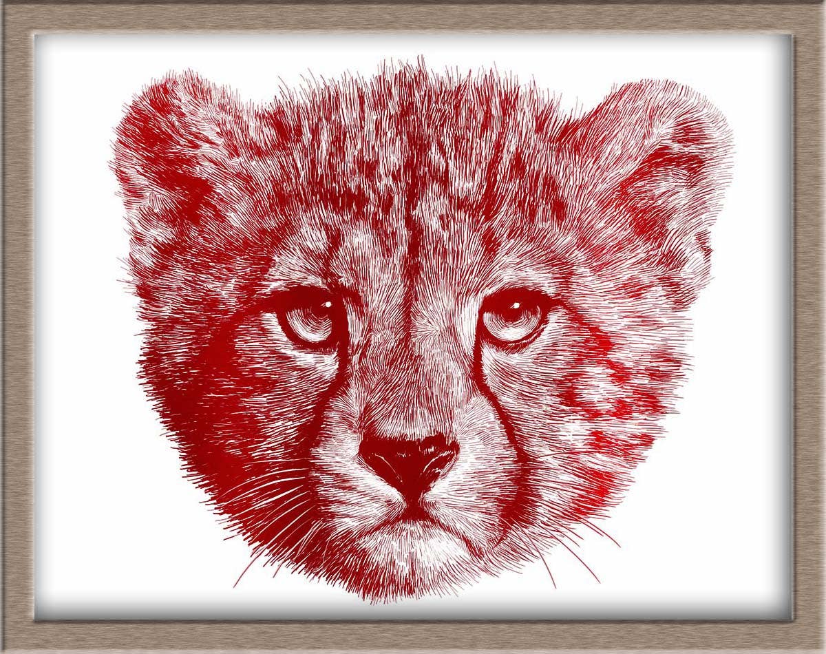JoyousJoyfulJoyness - Wholesale Art Print - Cheetah Cub Foiled Art Print2
