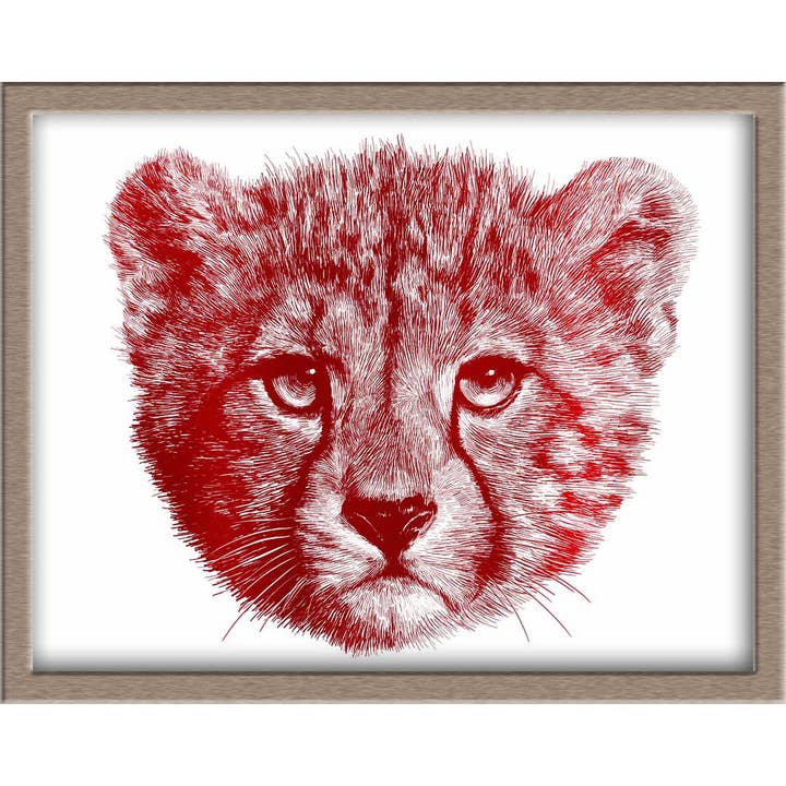 JoyousJoyfulJoyness - Wholesale Art Print - Cheetah Cub Foiled Art Print2