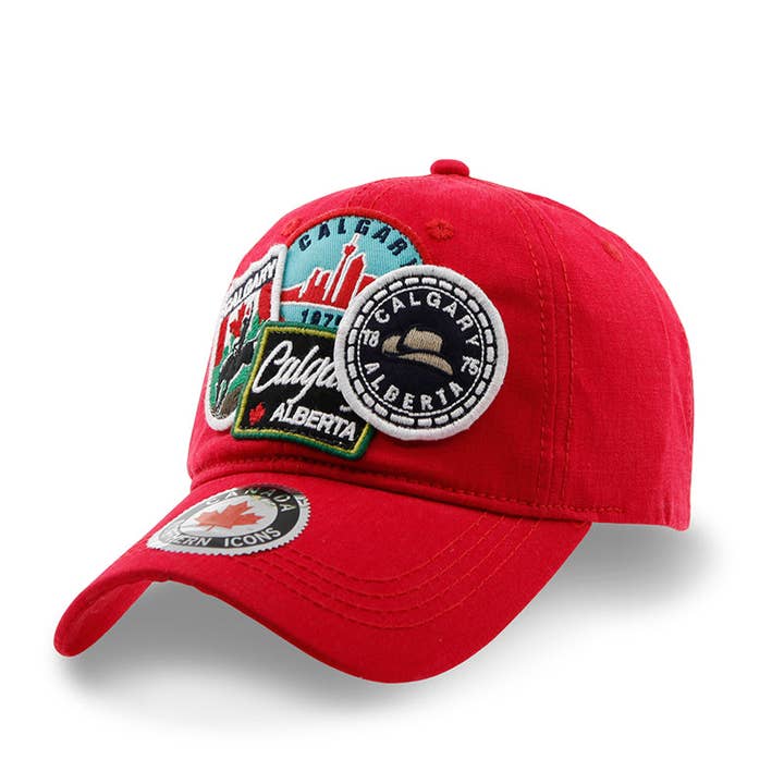 Casquette en toile lavée Calgary Multi Patches pour la vente par Northern Icons Canada