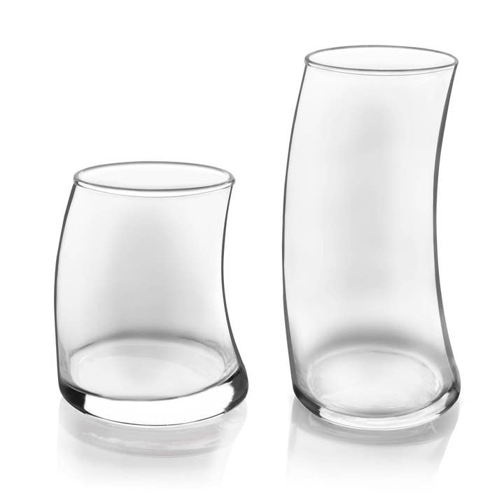 Libbey - Wholesale Cocktail/Liquor Glass - Libbey Swerve 16-Piece Tumbler and Rocks Glass Set